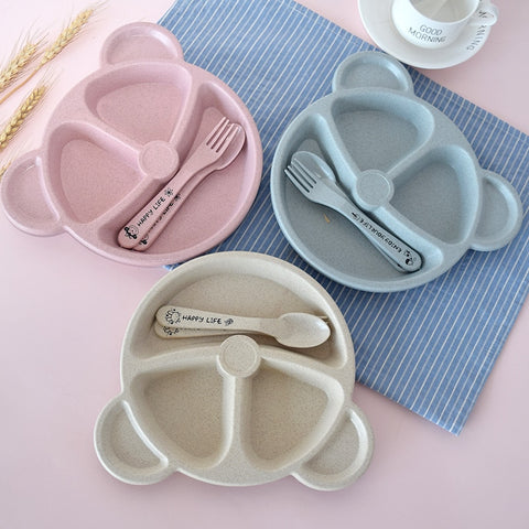 3Pcs Baby dinner set with bowl, spoon and fork