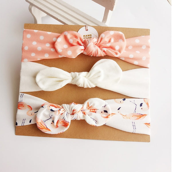 3Pcs Rabbit Ear Baby Headband For Girls