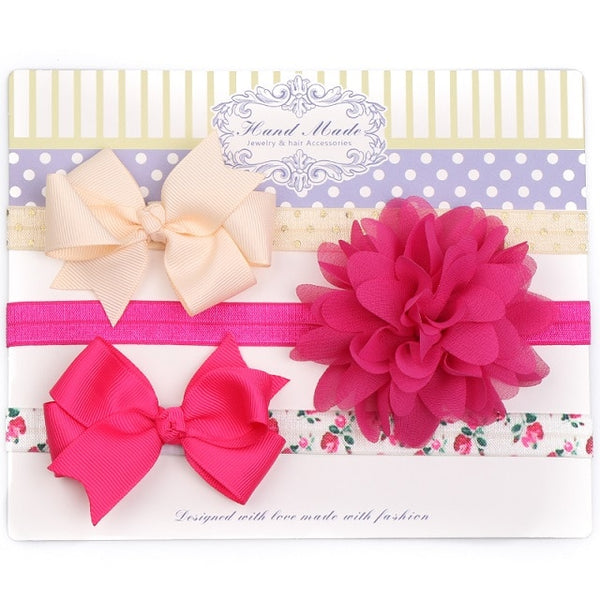 3Pcs Rabbit Ear Baby Headband For Girls