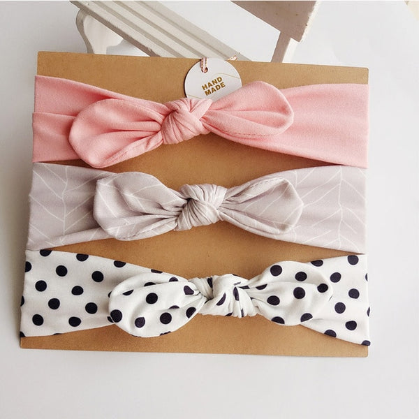 3Pcs Rabbit Ear Baby Headband For Girls