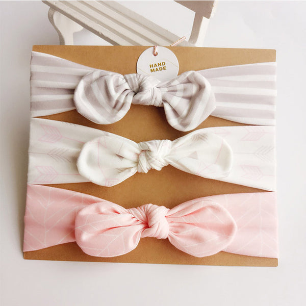 3Pcs Rabbit Ear Baby Headband For Girls