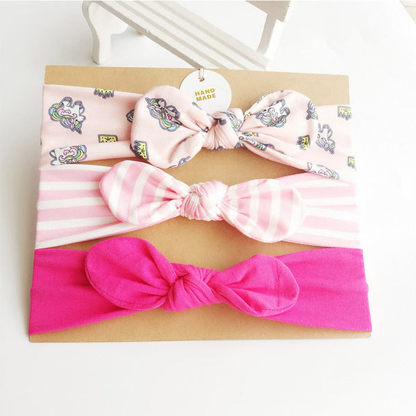 3Pcs Rabbit Ear Baby Headband For Girls