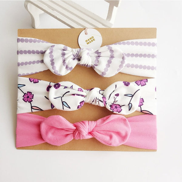 3Pcs Rabbit Ear Baby Headband For Girls