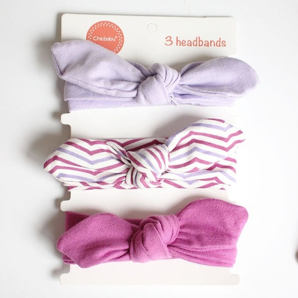 3Pcs Rabbit Ear Baby Headband For Girls