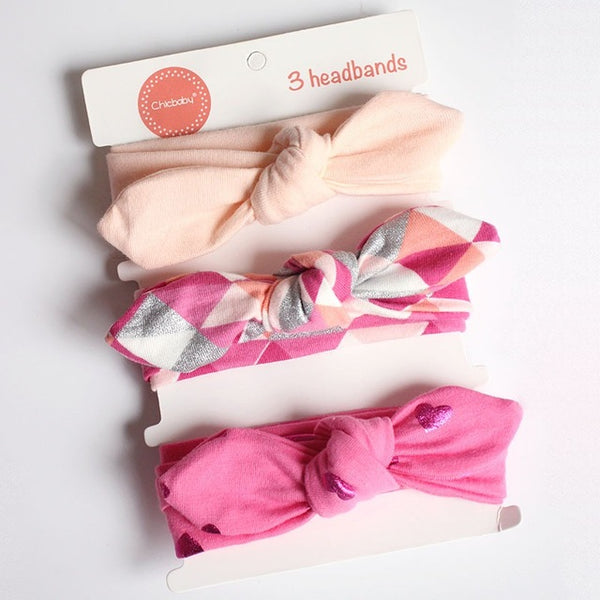 3Pcs Rabbit Ear Baby Headband For Girls