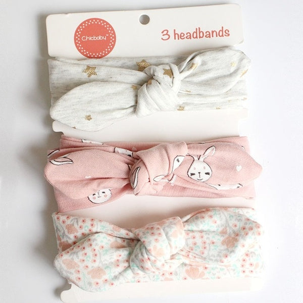 3Pcs Rabbit Ear Baby Headband For Girls