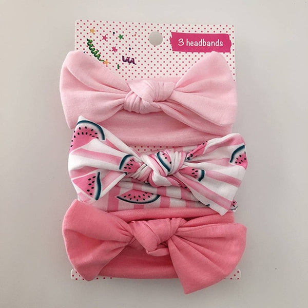 3Pcs Rabbit Ear Baby Headband For Girls