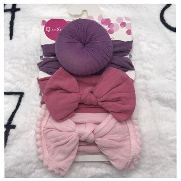 3Pcs Rabbit Ear Baby Headband For Girls